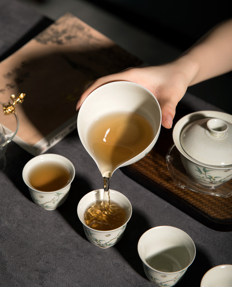 Bộ ấm chén men rạn - Trà Cao Cấp Tiên Thiên
